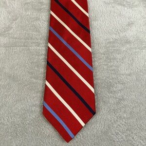 Brooks Brothers Red Repp Stripe Silk Tie Made in USA